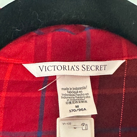 Victoria’s Secret Red Plaid Pajama Top | Size Medium | NWT Sleep Shirt New - Picture 3 of 6